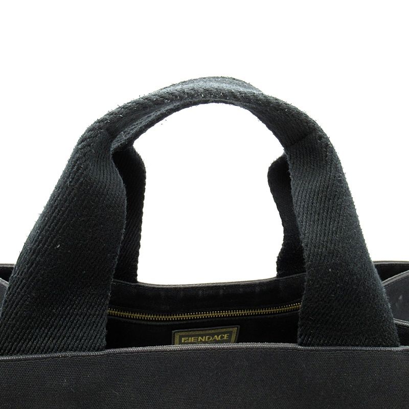 Fendi Fender Che Tote Canvas Black
