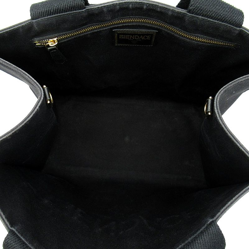 Fendi Fender Che Tote Canvas Black