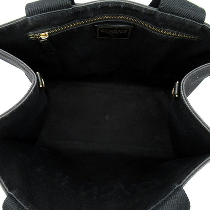 Fendi Fender Che Tote Canvas Black