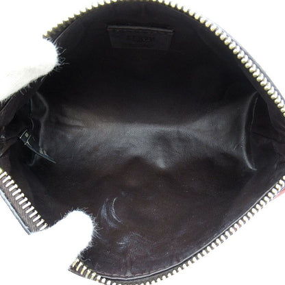 Fendi Zucca Velours Namochifu Pouch Brown