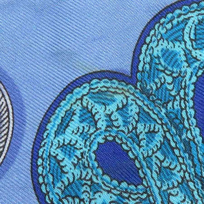 Hermes Twill Scarf Silk Blue