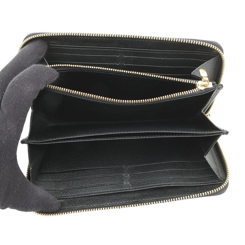Louis Vuitton Wallet Epi Zippy Round Noir Black