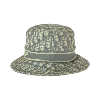Dior Vintage Trotter Oblique White Cotton Hat Bucket Hat