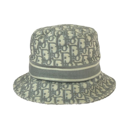Dior Vintage Trotter Oblique White Cotton Hat Bucket Hat