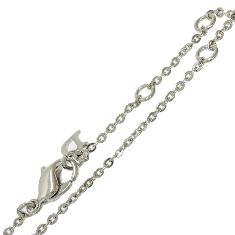 Dior Metal Rhinestone Logo Bracelet Silver