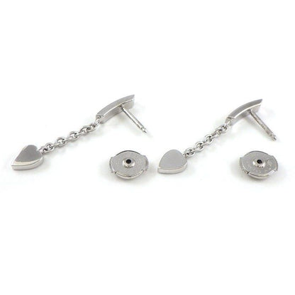 Cartier Earrings Monam le Heart Swing Drop Diamond 18K White Gold