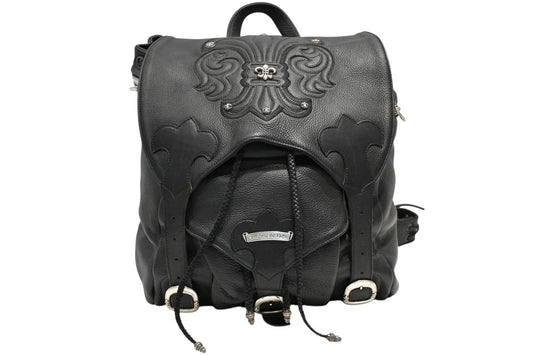 Chrome Hearts BS Flare Backpack Gunslinger Leather 925 Sterling Silver Black