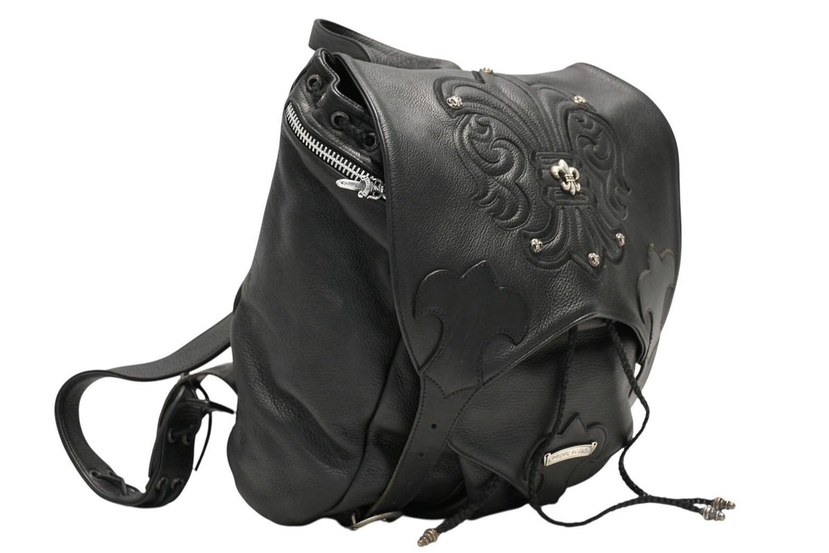 Chrome Hearts BS Flare Backpack Gunslinger Leather 925 Sterling Silver Black — view 4