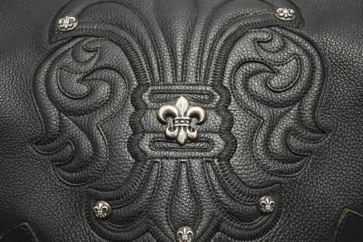 Chrome Hearts BS Flare Backpack Gunslinger Leather 925 Sterling Silver Black — view 5