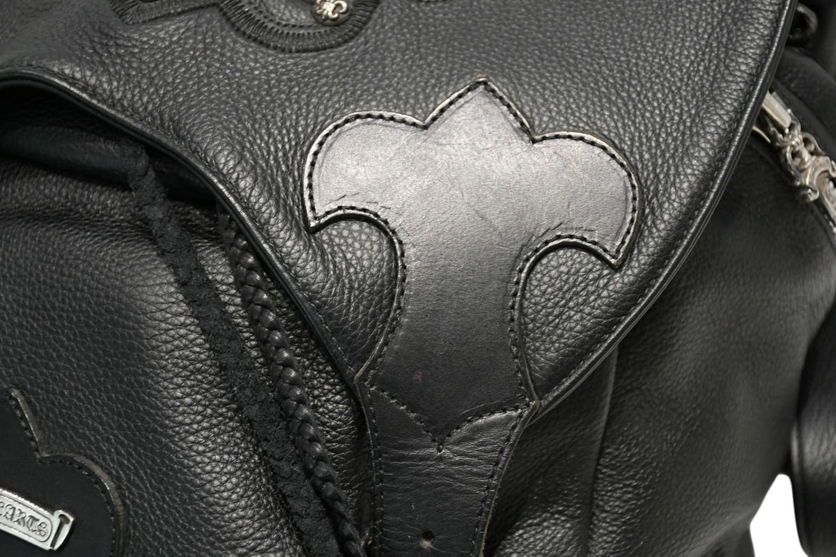 Chrome Hearts BS Flare Backpack Gunslinger Leather 925 Sterling Silver Black — view 8