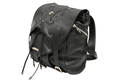 Chrome Hearts BS Flare Backpack Gunslinger Leather 925 Sterling Silver Black — view 3