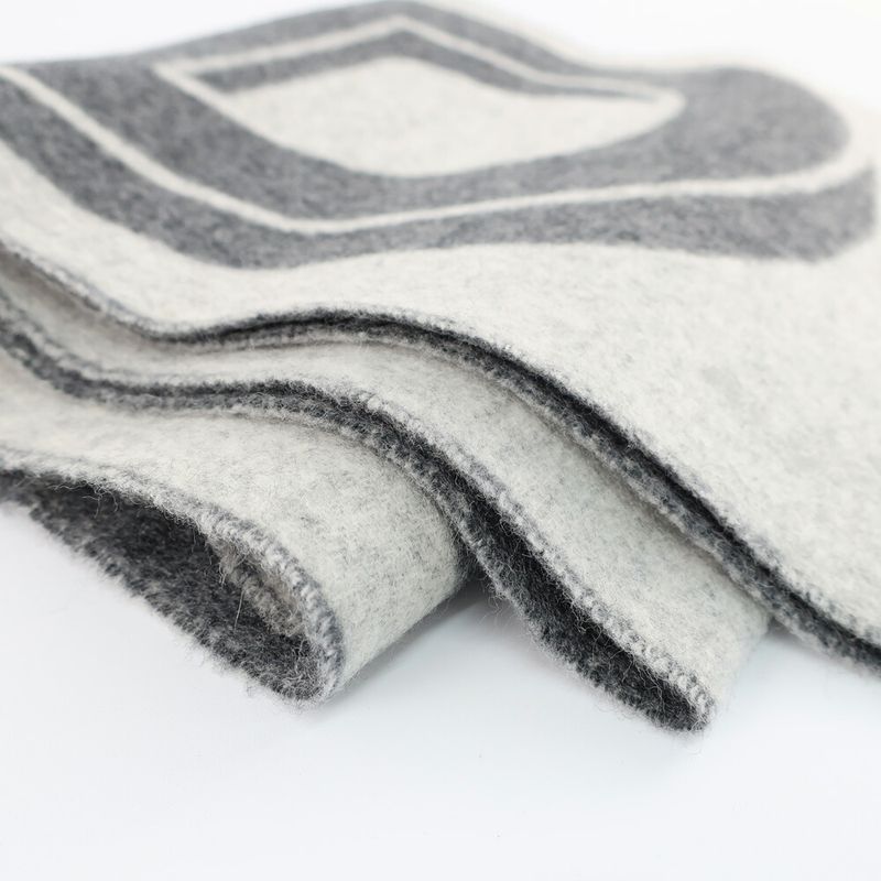 Hermes Cashmere Scarf Mayon Cashmere 100% Gris Cine Cles