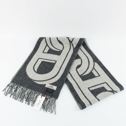 Hermes Cashmere Scarf Mayon Cashmere 100% Gris Cine Cles