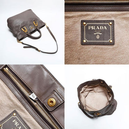 Prada Handbag Leather 2-Way Tote