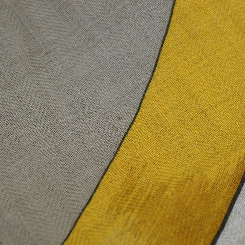 Hermes Triangle Armor Scarf Beige Multicolor Cashmere Silk