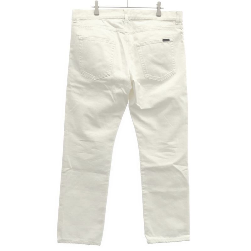 Saint Laurent Paris Sl Lw Denim Pants White 32