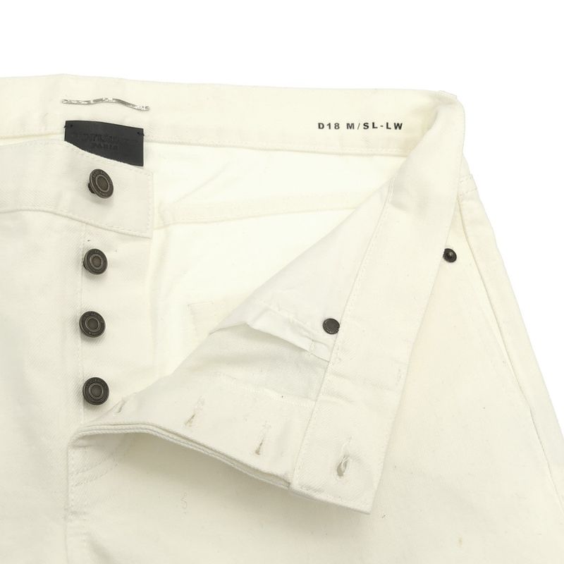 Saint Laurent Paris Sl Lw Denim Pants White 32