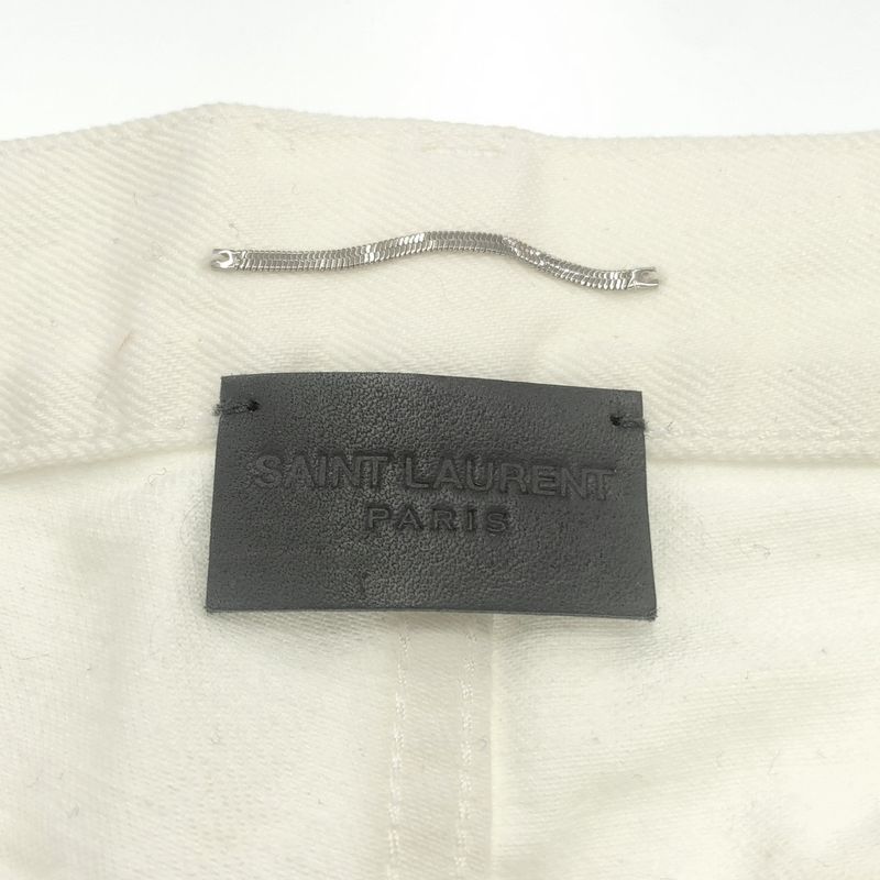 Saint Laurent Paris Sl Lw Denim Pants White 32