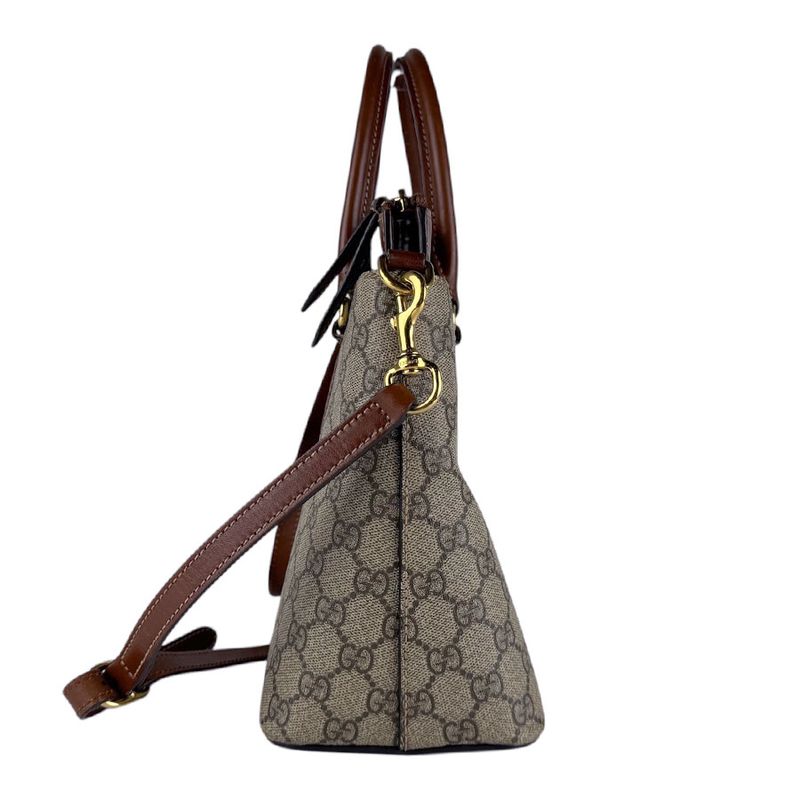 Gucci Shoulder Bag Canvas Brown