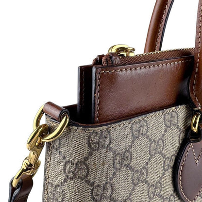 Gucci Shoulder Bag Canvas Brown