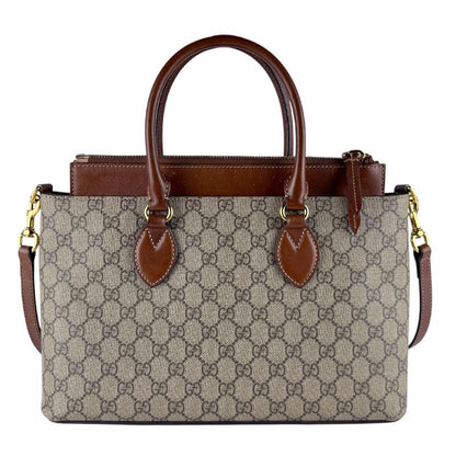 Gucci Shoulder Bag Canvas Brown