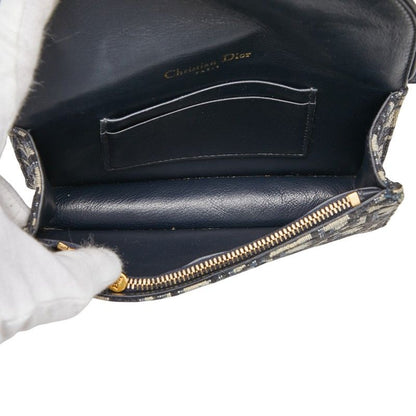 Dior Oblique Trotter Saddle Belt Bag Navy Beige Canvas Leather
