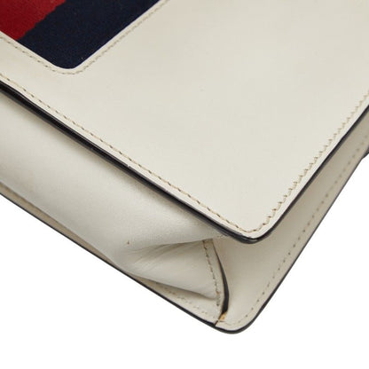 Gucci Sylvie Sherry Line White Multicolor Leather