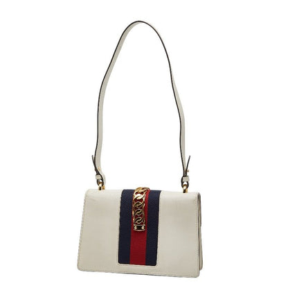 Gucci Sylvie Sherry Line White Multicolor Leather