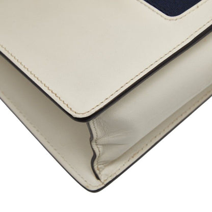 Gucci Sylvie Sherry Line White Multicolor Leather