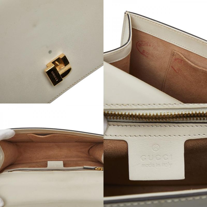 Gucci Sylvie Sherry Line White Multicolor Leather