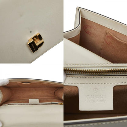 Gucci Sylvie Sherry Line White Multicolor Leather