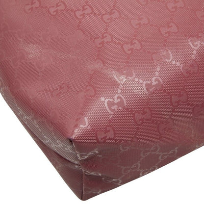 Gucci GG Supreme Tote Shoulder Bag Pink Leather