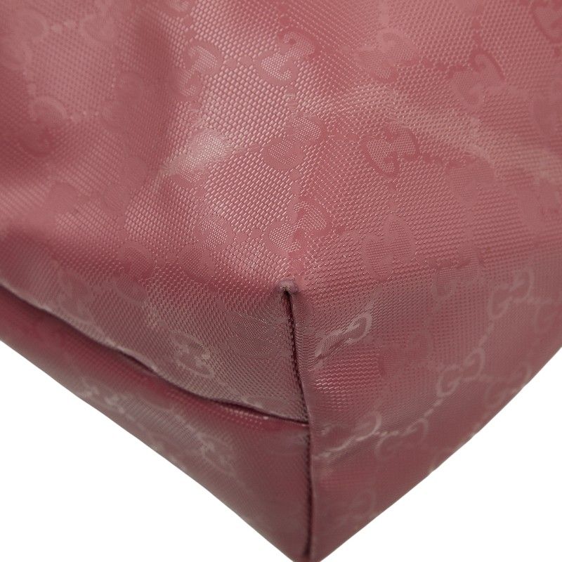 Gucci GG Supreme Tote Shoulder Bag Pink Leather
