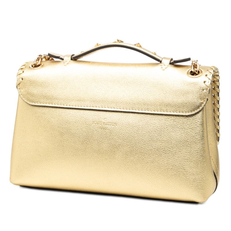 Louis Vuitton Very Chain Shoulder Bag Gold Leather