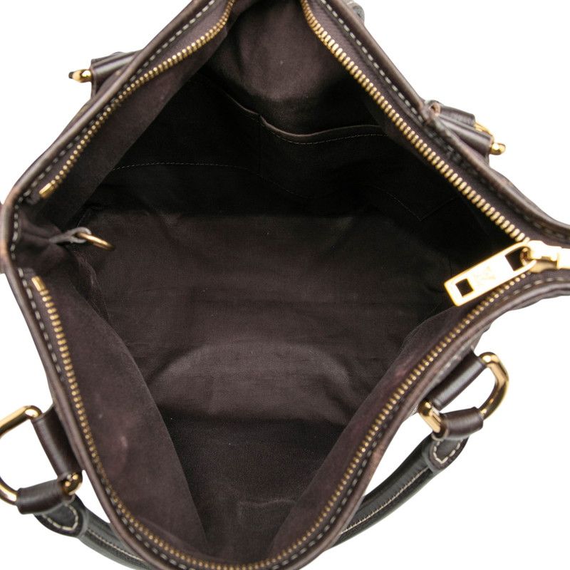 Louis Vuitton Monogram Idyle Elegy Tote Shoulder Bag 2-Way Brown
