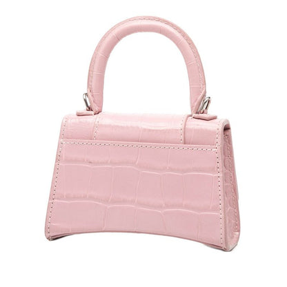 Balenciaga Croco Shape Press Hourglass Mini Handbag Top Handle Chain