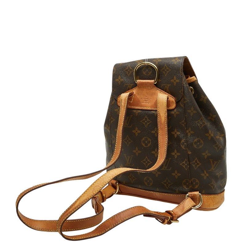 Louis Vuitton Monogram Montsouris MM Backpack Brown Leather