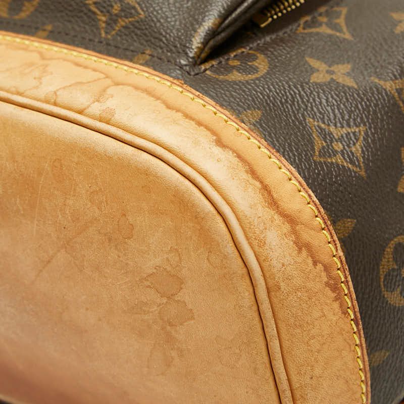 Louis Vuitton Monogram Montsouris MM Backpack Brown Leather