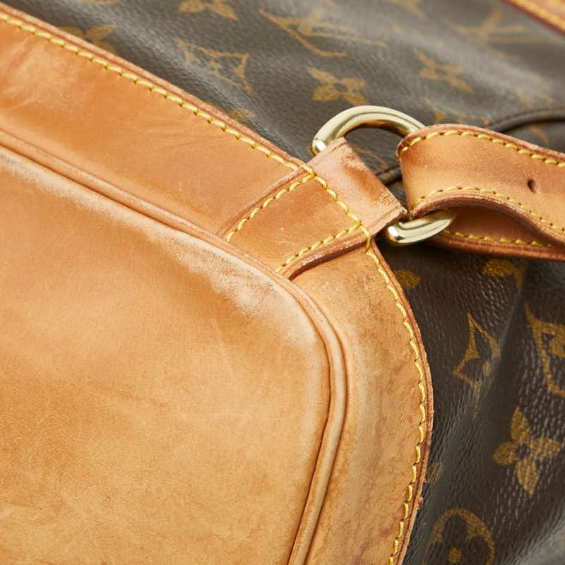 Louis Vuitton Monogram Montsouris MM Backpack Brown Leather