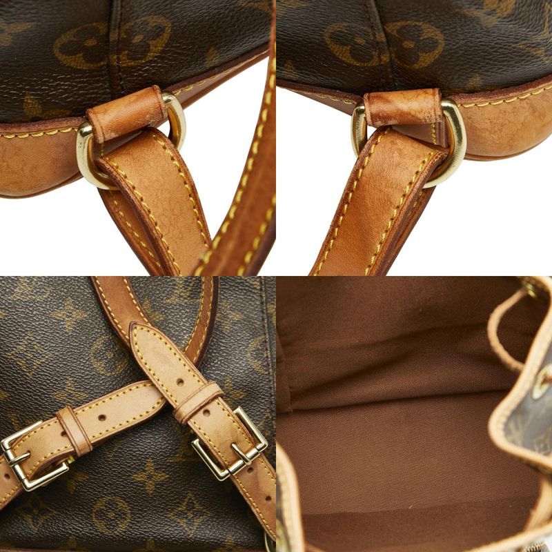 Louis Vuitton Monogram Montsouris MM Backpack Brown Leather