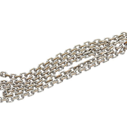 Chanel CC Logo Rhinestone Silver Black Metal Plastic