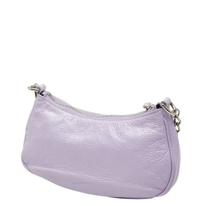 Balenciaga Mini 2-Way Shoulder Bag Purple Leather