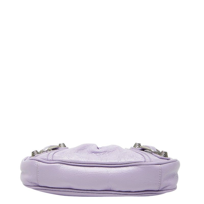 Balenciaga Mini 2-Way Shoulder Bag Purple Leather