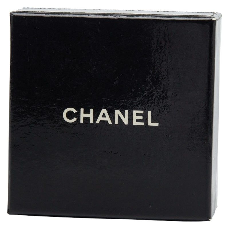 Chanel CC Logo Gripoix Gold Red Plated Glass