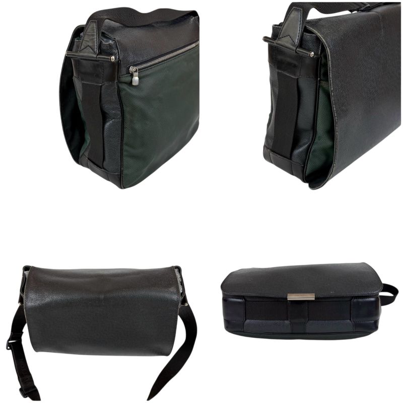 Louis Vuitton Taiga Line Victor Cross Black Khaki Green