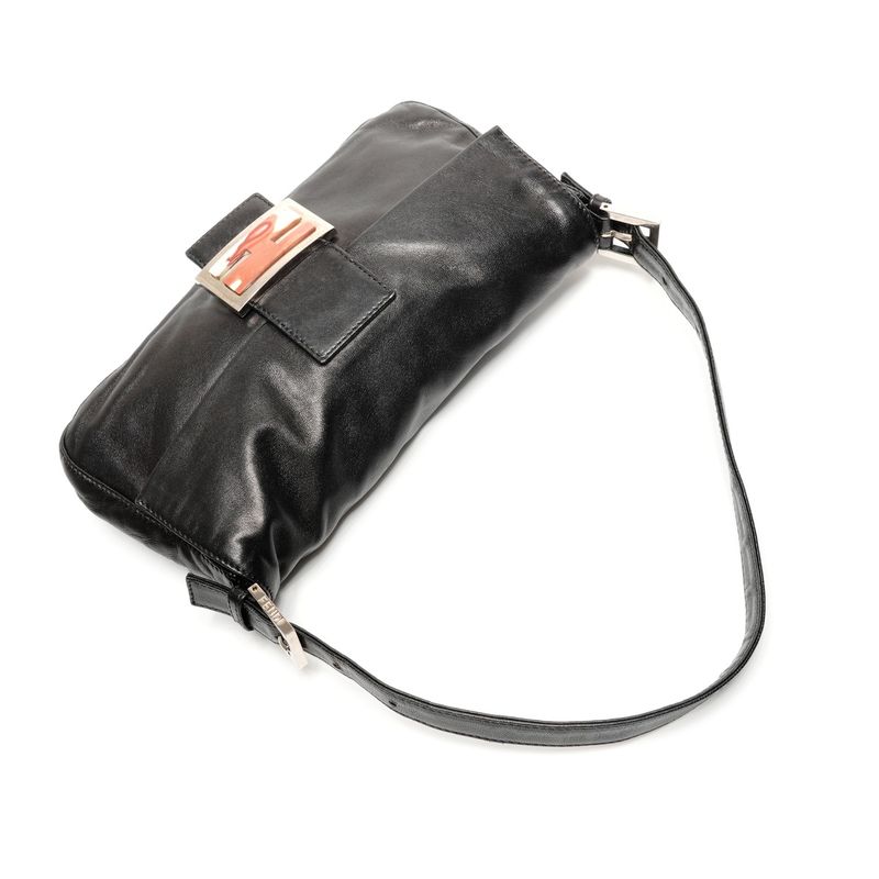 Fendi Shoulder Bag Lambskin Leather Mamma Bucket