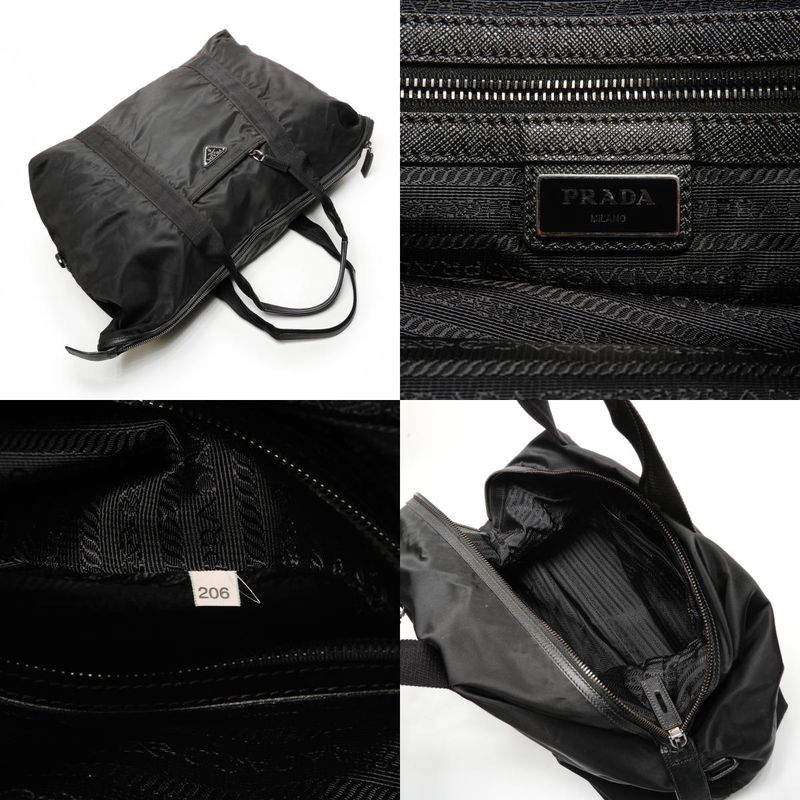 Prada Boston Bag Nylon Triangle Logo