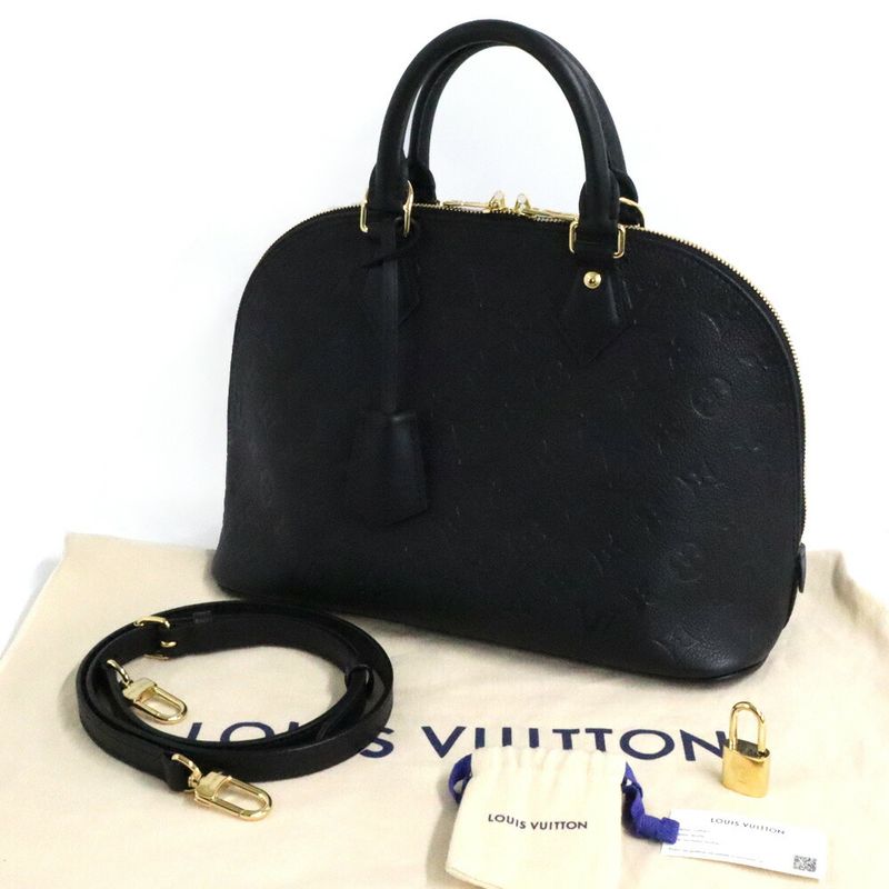 Louis Vuitton Monogram Empreinte Alma PM Noir Black 2-Way