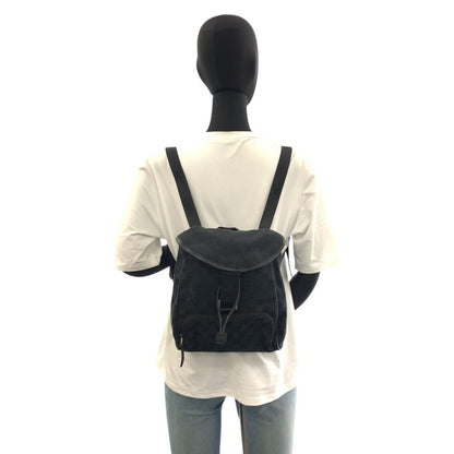 Gucci Black Silver GG Canvas Leather 019 Backpack