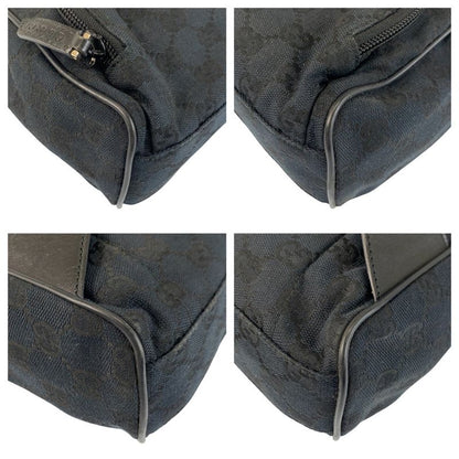 Gucci Black Silver GG Canvas Leather 019 Backpack